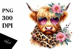 Elegant Highland Cow Animal Print Scarf Product Image 1