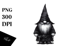 Simple Funny Gothic Gnome PNG Product Image 1
