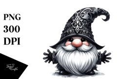 Simple Funny Gothic Gnome PNG Product Image 1