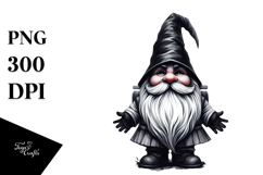 Simple Funny Gothic Gnome PNG Product Image 1