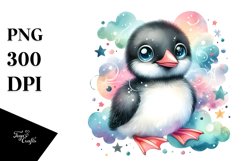 Colorful Baby Brunnich's Guillemots with Stars and Clouds | Product Image 3