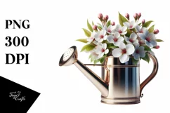 Glossy Watering Can with Cherry Blossom | Sublimation | Product Image 3