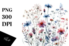 Wildflower Silhouettes PNG Product Image 1