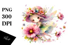 Colorful Fairy Tumbling with Petals Clipart Product Image 3