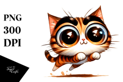 Goofy Cartoon Kitten, Trending Art Product Image 1