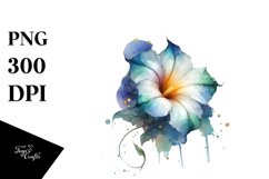 Abstract Shiny Morning Glory Watercolor Splash Product Image 1