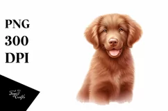 Colorful Whimsical Chesapeake Bay Retriever Clipart Product Image 1