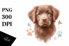 Colorful Whimsical Chesapeake Bay Retriever Clipart Product Image 3