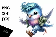 Running Baby Dove, Funny PNG Product Image 1