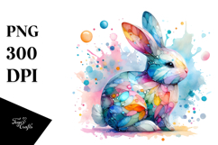 Colorful Pastel Bunny Made of Title Product Image 1