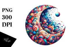 Vibrant Moon | Sublimation | Clipart Product Image 1