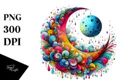 Vibrant Moon | Sublimation | Clipart Product Image 1