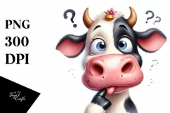 Cow Confused Goofy Smile | Clipart Product Image 3