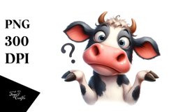Cow Confused Goofy Smile | Clipart Product Image 3