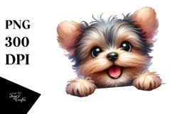 Enthusiastic Baby Yorkipoo Watercolor | Clipart Product Image 3