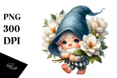 Cute Baby Gnome with Big Hat High-Res PNG Product Image 1
