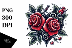 Heart Roses PNG Product Image 1