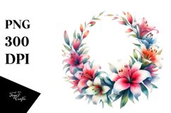 Watercolor Abstract Vibrant Whreath | Clipart Product Image 1