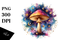 Vibrant Celestial Mushroom, PNG Product Image 1