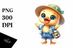 Baby Duck at the Beach | Sublimation Clipart Product Image 3