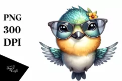 Funny Cute Hummingbird Smiling Sunglasses | Sublimation Product Image 3