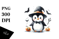 Watercolor Puppy Halloween Design, PNG Product Image 1
