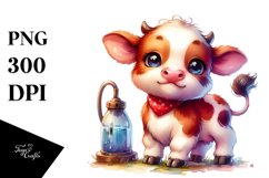 Simple Baby Cow Pumpin | Sublimation Clipart Product Image 1