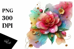 Watercolor Luxury Flower Splash Clipart Product Image 3