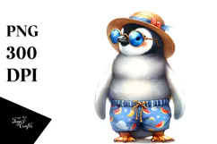 Adorned Baby Penguin in Beachwear Product Image 1