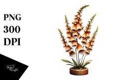 Abstract Wooden Stained Foxglove Clipart Product Image 3