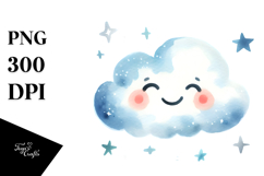 Smiling Cloud PNG Product Image 1