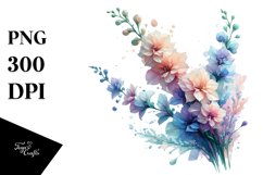 Abstract Pastel Shiny Delphinium | Sublimation | Clipart Product Image 1