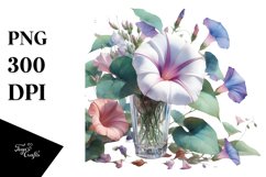 Watercolor Morning Glory | Sublimation Clipart Product Image 3