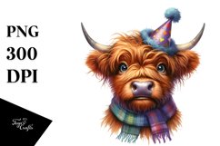 Cow Excited Party Hat | Clipart Product Image 3