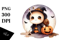 Cute Baby Snail Halloween PNG Product Image 1