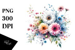 Colorful Gerbera Flowers PNG Product Image 1