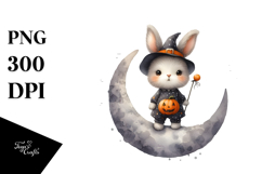 Cute Baby Rabbit Halloween PNG Product Image 1