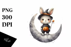 Cute Baby Rabbit Halloween PNG Product Image 3