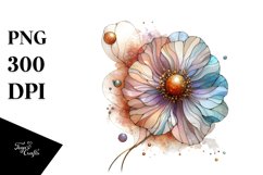 Abstract Stained Anemone Watercolor Splash | Clipart Product Image 3