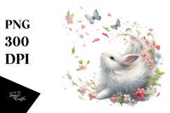 Spring Rabbit Tumbling | Sublimation | Clipart Product Image 1