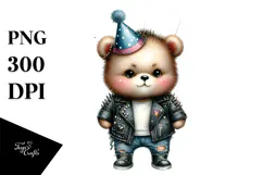 Watercolor Baby Bear PNG Product Image 1