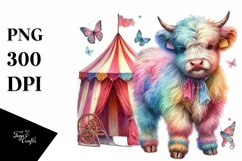 Colorful Baby Cow at Circus Tent Product Image 3