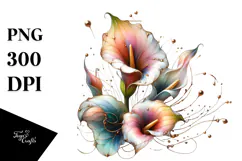 Colorful Calla Lily Design, Transparent PNG Product Image 1