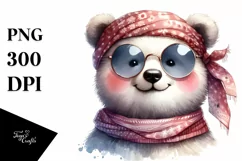 Whimsical Bear Portrait | Watercolor Clipart Product Image 3
