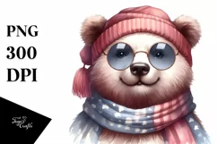 Whimsical Bear Portrait | Watercolor Clipart Product Image 3