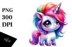 Expressive Unicorn with Cool Haircut, High-Res PNG Product Image 1