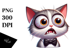 Exaggerated Cartoon Mouse with Flower Crown PNG Product Image 1