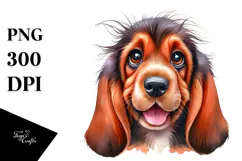 Happy Bloodhound with Big Eyes, High-Quality PNG Product Image 1