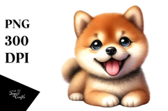 Happy Baby Shiba Inu, Clipart PNG Product Image 1