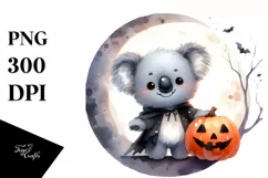 Cute Baby Koala Halloween PNG Product Image 1